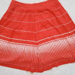 Vintage CALVIN KLEIN red cotton Boho skirt - size 8